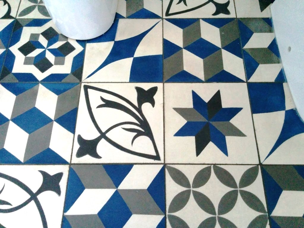 Concrete Encaustic Bathroom Floor Tiles After Cleaning Sydenham