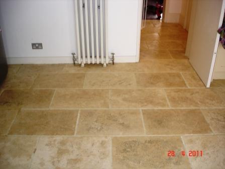 Travertine After Cleaning and Sealing