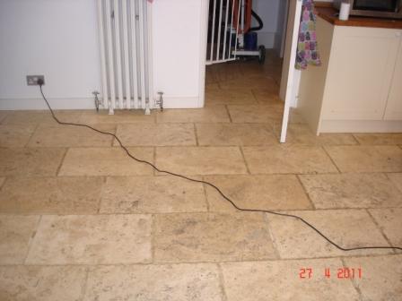 Travertine Before Cleaning and Sealing