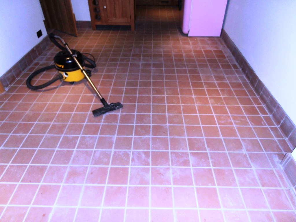 Quarry Tile Floor Before