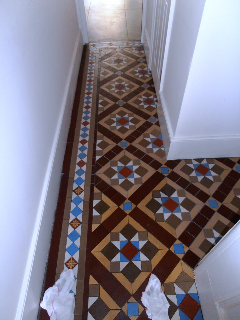 Victorian floor after cleaning and rebuilding Sevenoaks