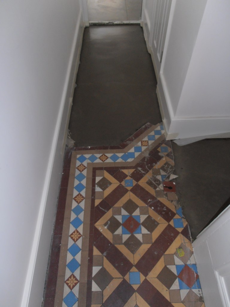 Victorian floor before cleaning Sevenoaks