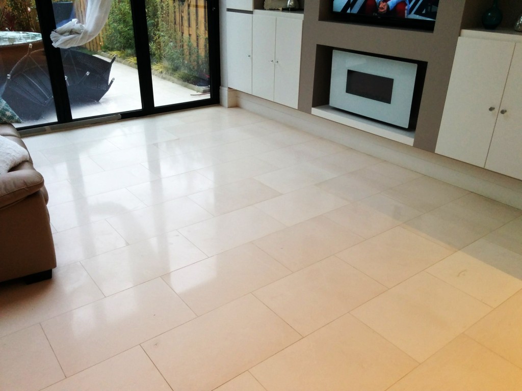 Limestone Tiled Floor After Cleaning Beckenham