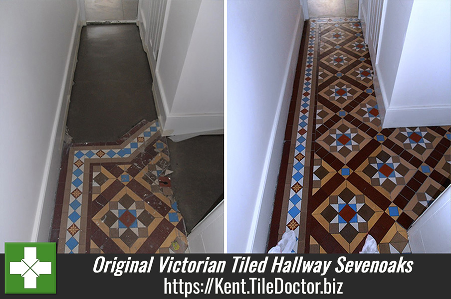 Original Victorian Tiled Hallway Extended and Refreshed in Sevenoaks