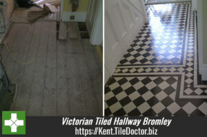 Rebuilt Victorian Tiled Hallway Cleaned and Sealed in Bromley